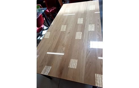 TABLE CHENE MASSIF SATINÉ 200/100CM