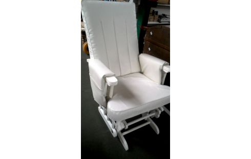 BALANCOIRE, , CHAISE BLANCHE, , BOIS BLANCHE SIMILI CUIR