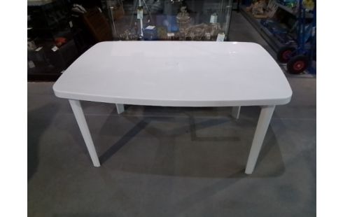 TABLE DE JARDIN RECTANGULAIRE BLANCHE