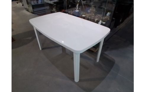 TABLE DE JARDIN RECTANGULAIRE BLANCHE