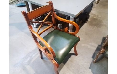 FAUTEUIL BRIDGE ASSISE CUIR ACCOUDOIR CROSS