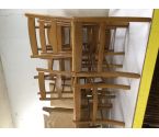 6 CHAISES PIN PAILLAGE
