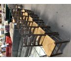 6 CHAISES CHENE FONCE PAILLAGE