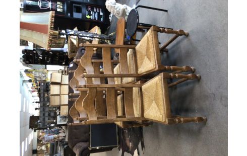 6 CHAISES CHENE PAILLAGE