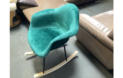 FAUTEUIL BASCULE VERT VELOURS