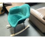 FAUTEUIL BASCULE VERT VELOURS