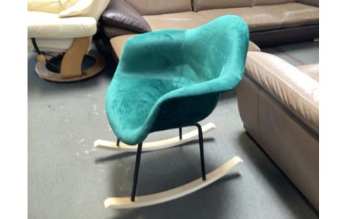 FAUTEUIL BASCULE VERT VELOURS