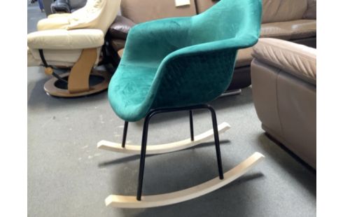 FAUTEUIL BASCULE VERT VELOURS