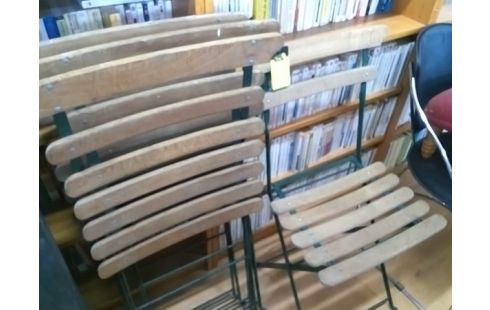 LOT DE 4 CHAISES PLIANTE DE JARDIN