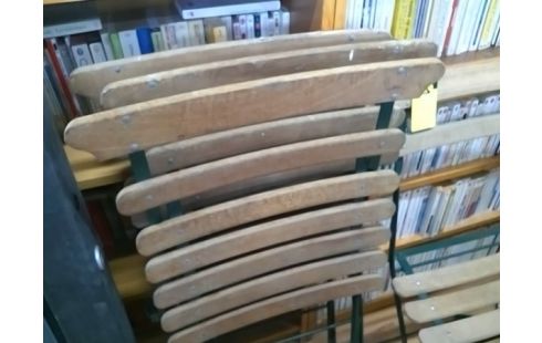 LOT DE 4 CHAISES PLIANTE DE JARDIN