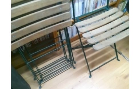 LOT DE 4 CHAISES PLIANTE DE JARDIN