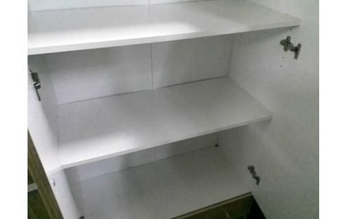 ARMOIRE 2P 1T IMITATION CHENE (ETAGERES)