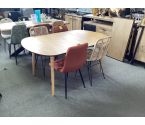 TABLE EXTENSIBLE PLACAGE CHENE PIED BOIS 160(260)x100CM