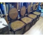 LOT DE 4 CHAISES MEDAILLONS CANNEES (UNE EN L'ETAT)