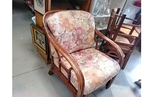 FAUTEUIL ROTIN TISSU