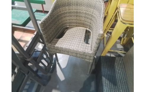 FAUTEUIL JARDIN GRIS TRESSÉ
