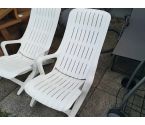 CHAISE JARDIN PLASTIQUE BLANCHE
