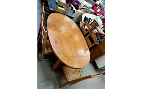 TABLE CHÊNE MASSIF 2 ALLONGES