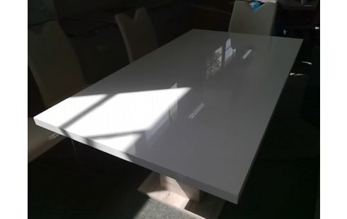 TABLE MODERNE BLANCHE 90X160 AVEC ALLONGE INTERIEURE