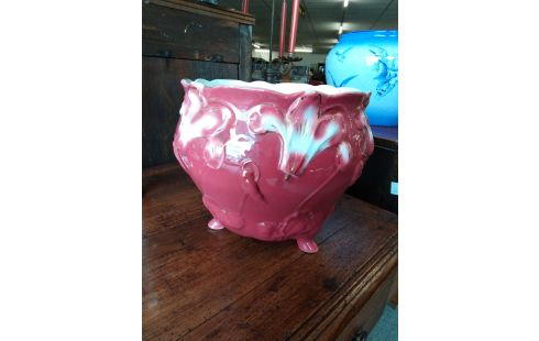 CACHE POT BARBOTINE FAIENCE BELGE