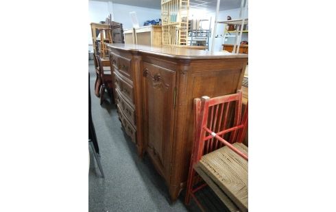 ENFILADE CHENE 2 PORTES 4 TIROIRS ACC CLÉ