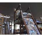 LOT DE 4 CHAISES TISSU MOTIF FLORAL