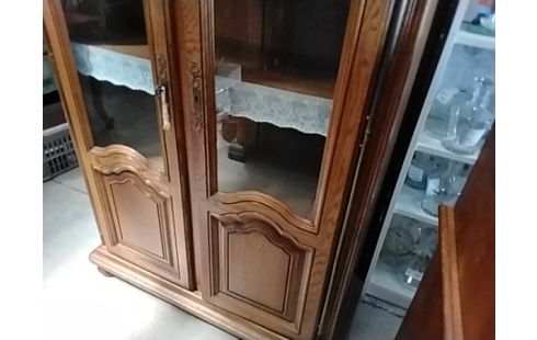 BIBLIOTHEQUE VITREE CHÊNE CLAIR CLÉ