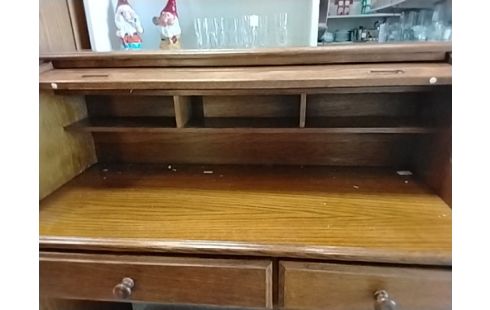 BUREAU CYLINDRE CHÊNE STYLE NOYER
