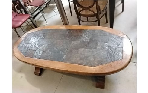 TABLE BASSE CHÊNE ARDOISE
