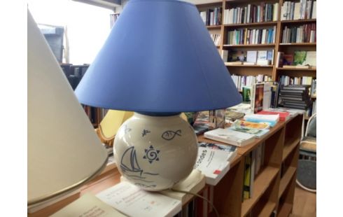 LAMPE POISSON BLEU