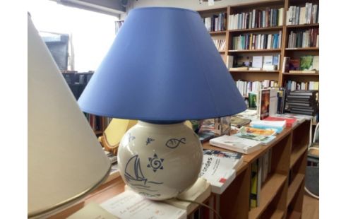 LAMPE POISSON BLEU