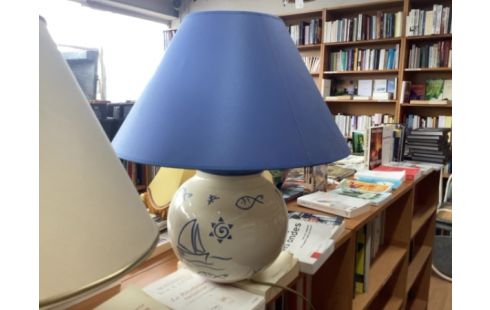 LAMPE POISSON BLEU
