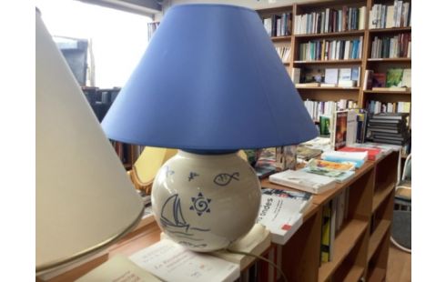 LAMPE POISSON BLEU