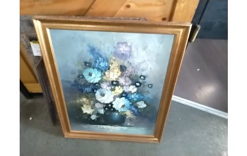CADRE FLEURS  BLEUES