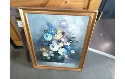 CADRE FLEURS  BLEUES