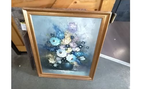 CADRE FLEURS  BLEUES