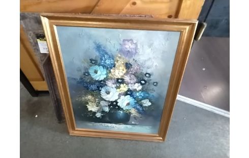 CADRE FLEURS  BLEUES