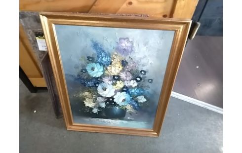 CADRE FLEURS  BLEUES