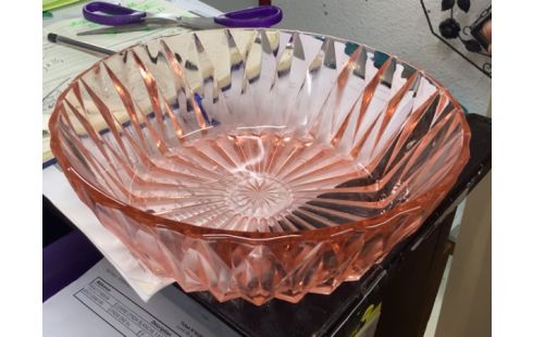 SALADIER ROSE VERRE