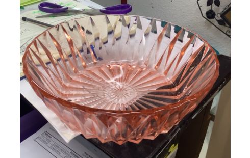 SALADIER ROSE VERRE