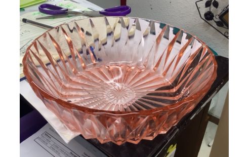 SALADIER ROSE VERRE