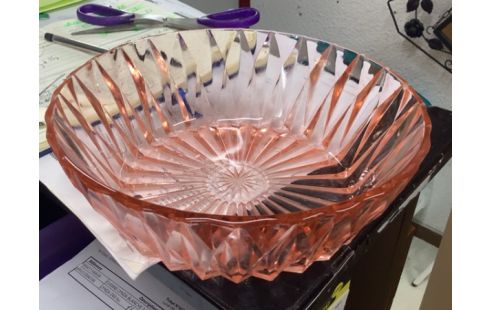 SALADIER ROSE VERRE