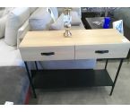 CONSOLE 2 TIROIRS 1 ETAGERE .