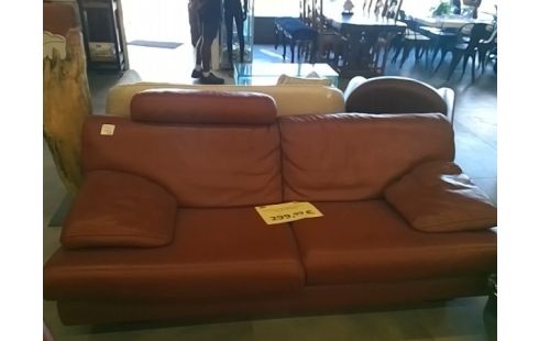 CANAPE CUIR TERRACOTTA ROCHE BOBOIS