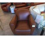 FAUTEUIL CLUB .CUIR MARRON CLAIR