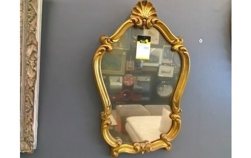 MIROIR DORE + CONSOLE MURALE DOREE