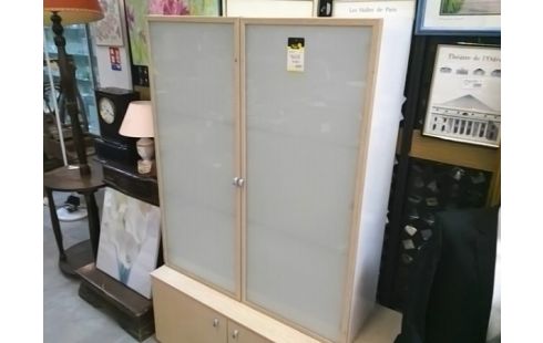 MEUBLE LIGNET ROSET ETAGERES EN VERRE LUMIERE INTEGREE