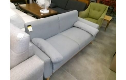 CANAPE 2 PLACES TISSU GRIS