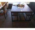 TABLE + 2 BANCS FACON BOIS GM