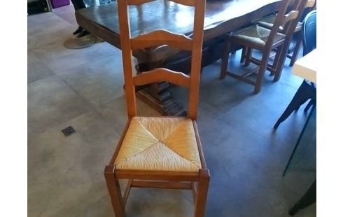 6 CHAISES PAILLEES
